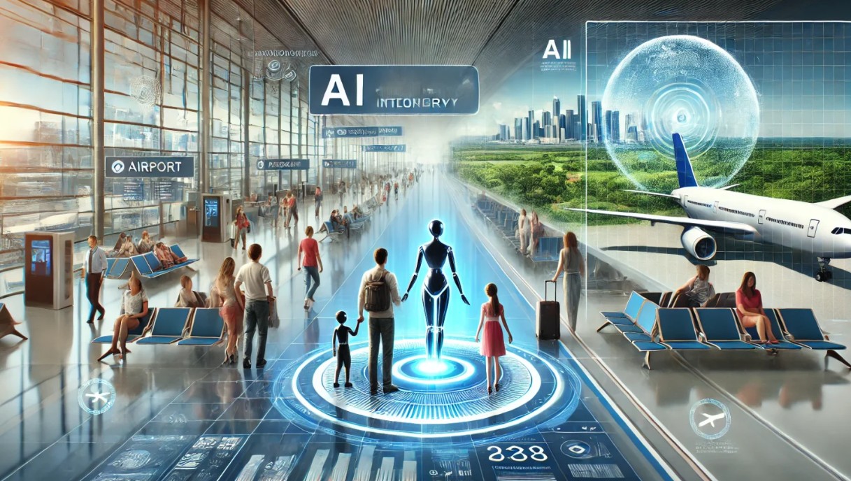 Aeropuerto con gráfica AI